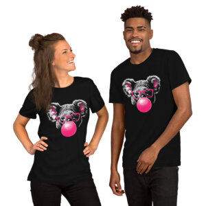 Camiseta de manga corta unisex (Koala con chicle)